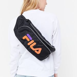 FILA UO Exclusive Black Orange Sling Bag XL - Urban Outfitters